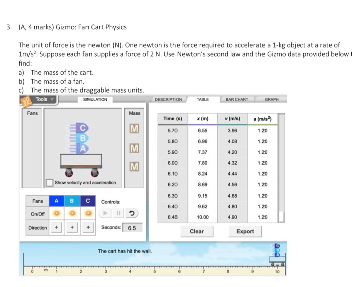 Gizmos fan cart physics answer key