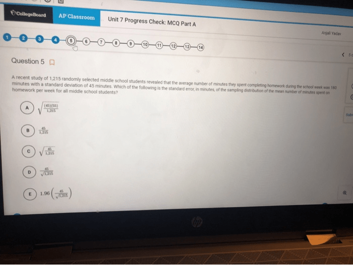 Ap calc ab unit 7 progress check mcq