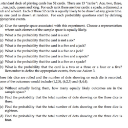 Probability with deck of cards worksheet